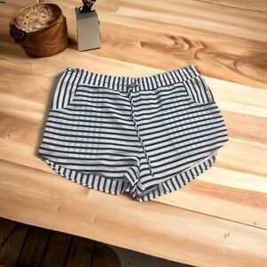 Asher by Fabrik women’s blue and white stripped (M) drawstring shorts